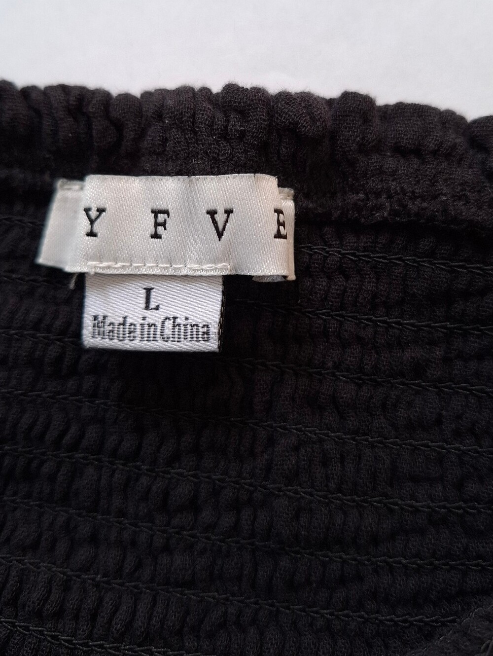 HYFVE Black Wide Leg Smocked Pants SZ L - Picture 2 of 6
